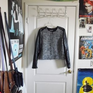 USED Plus Size Dark Gray & Black Jacket